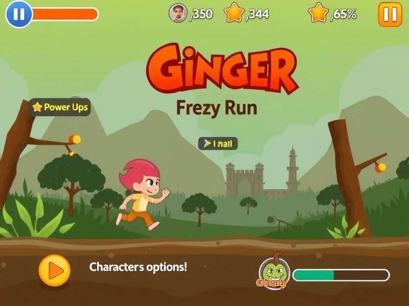 Ginger Frenzy Run power-ups and character customization options